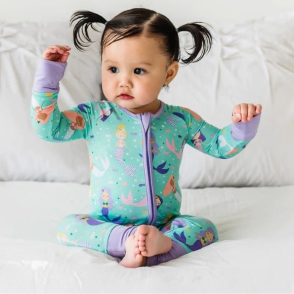 Little Sleepies Mermaid Magic Bamboo Viscose Zippy 3T - Picture 1 of 14